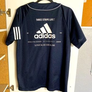 Adidas Three Stripe Life Baseball Shirt